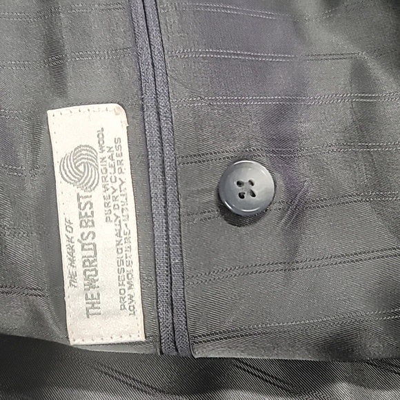 Henry Grethel Men's Virgin Wool 2 Button Suit, Coat 40 Reg Coat, Pants 42 x 30 - Picture 8 of 16